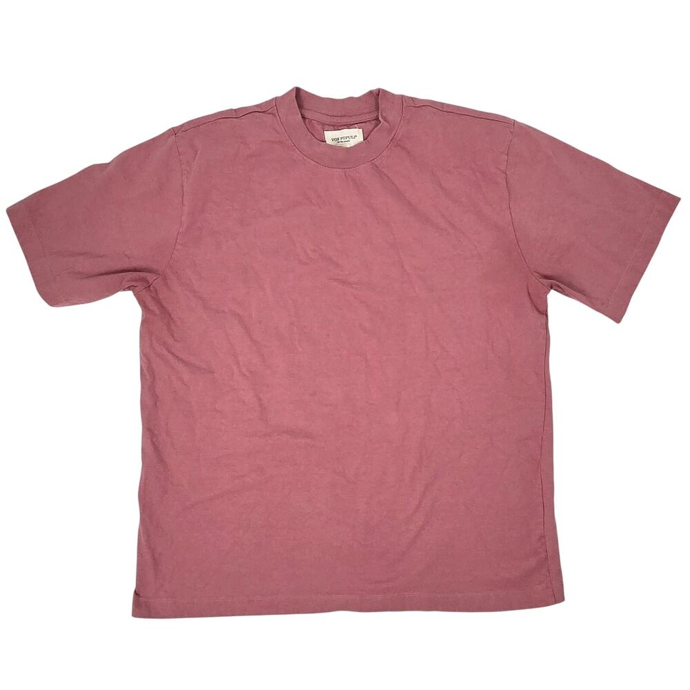 Vox Populi For the People Thick Cotton TShirt Boxy Soft Womens Large Dusty Rose